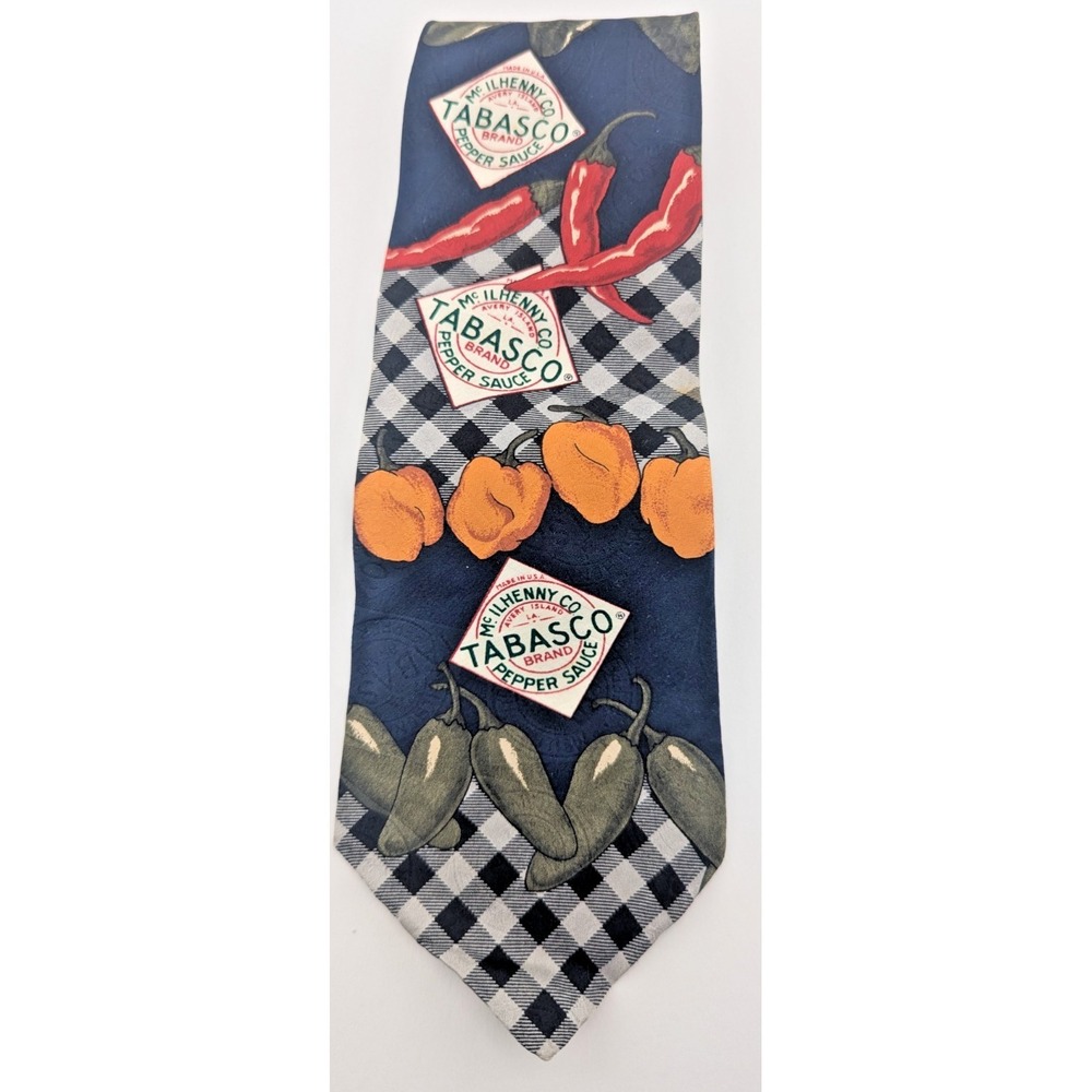 Tabasco Pepper Sauce Necktie 4x57" Silk Tie Made in USA -spicy